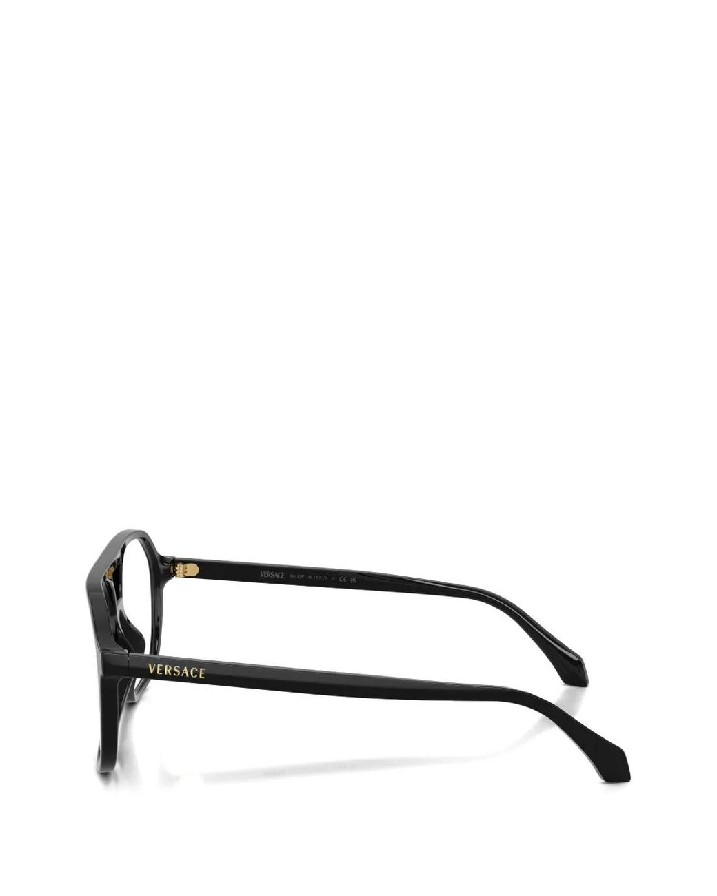 Versace Black Lunettes De Vue À Monture Pilote for men