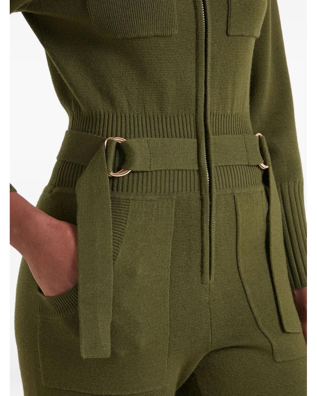 Temperley London Green Napoleon Knit Jumpsuit