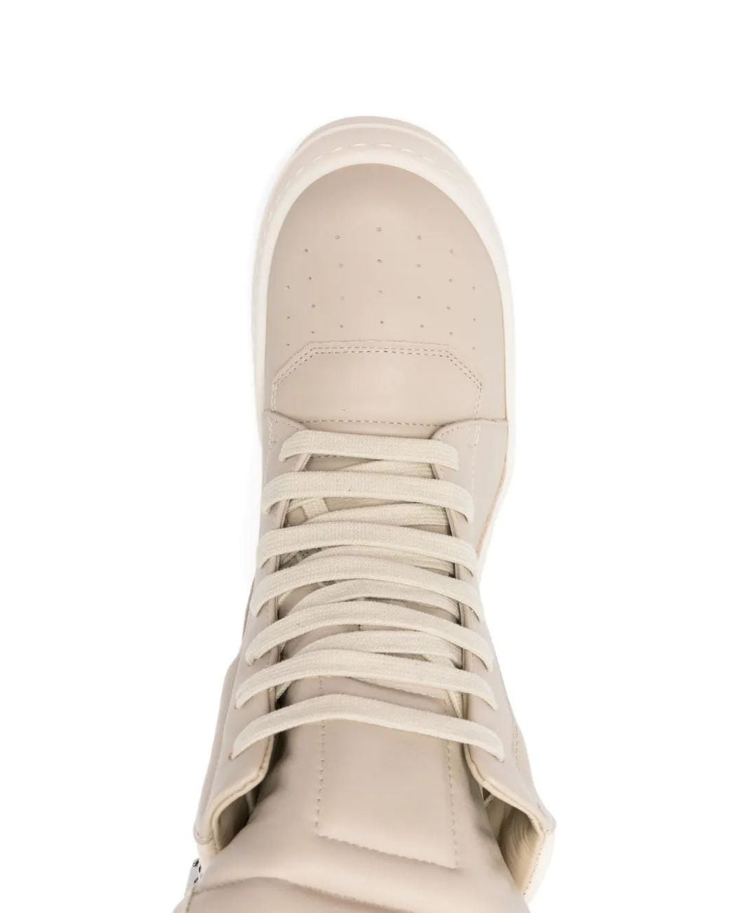 Rick Owens Natural Geobasket Sneakers
