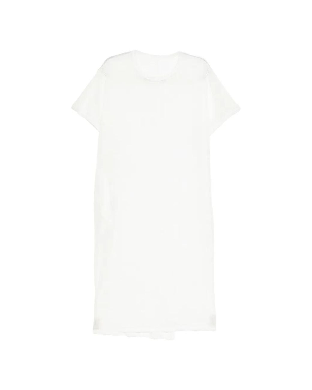 Y's Yohji Yamamoto White Short-Sleeve Dress