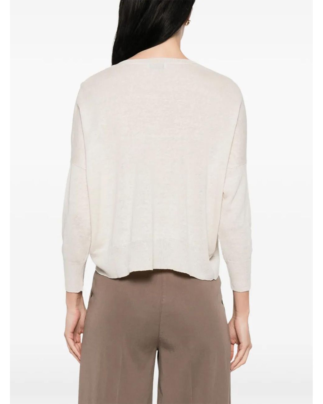 Base London Natural Long-Sleeve Top