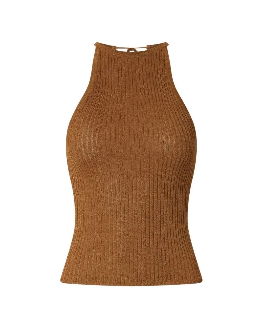 Pinko Brown Linum Top