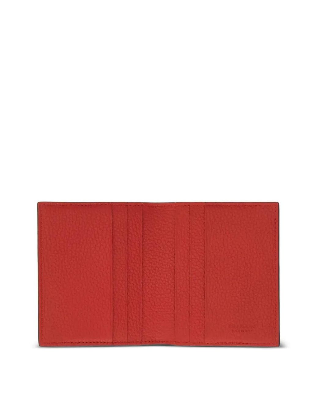 Ferragamo White Monogram Credit Card Holder for men