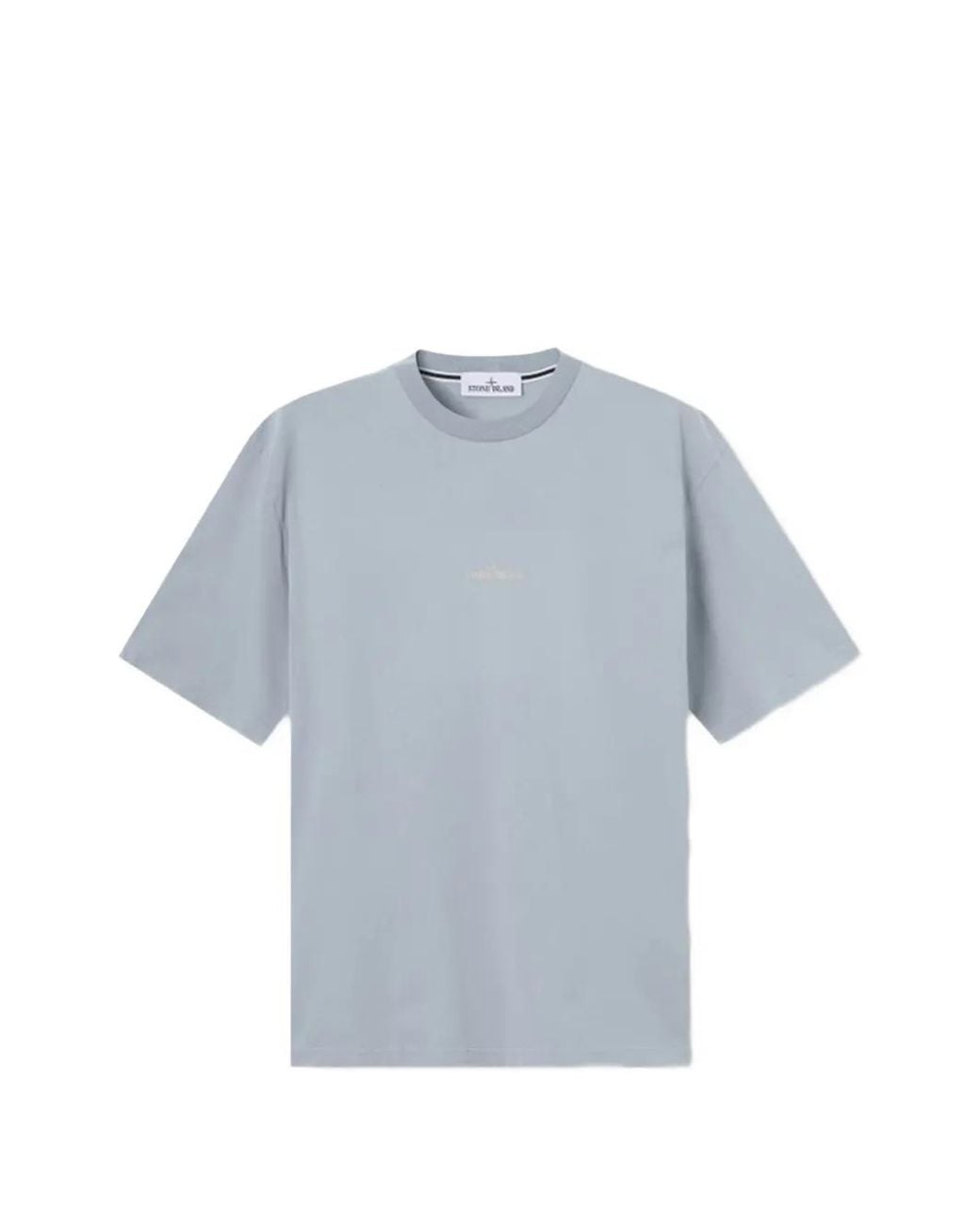 Stone Island Blue Logo T-Shirt for men