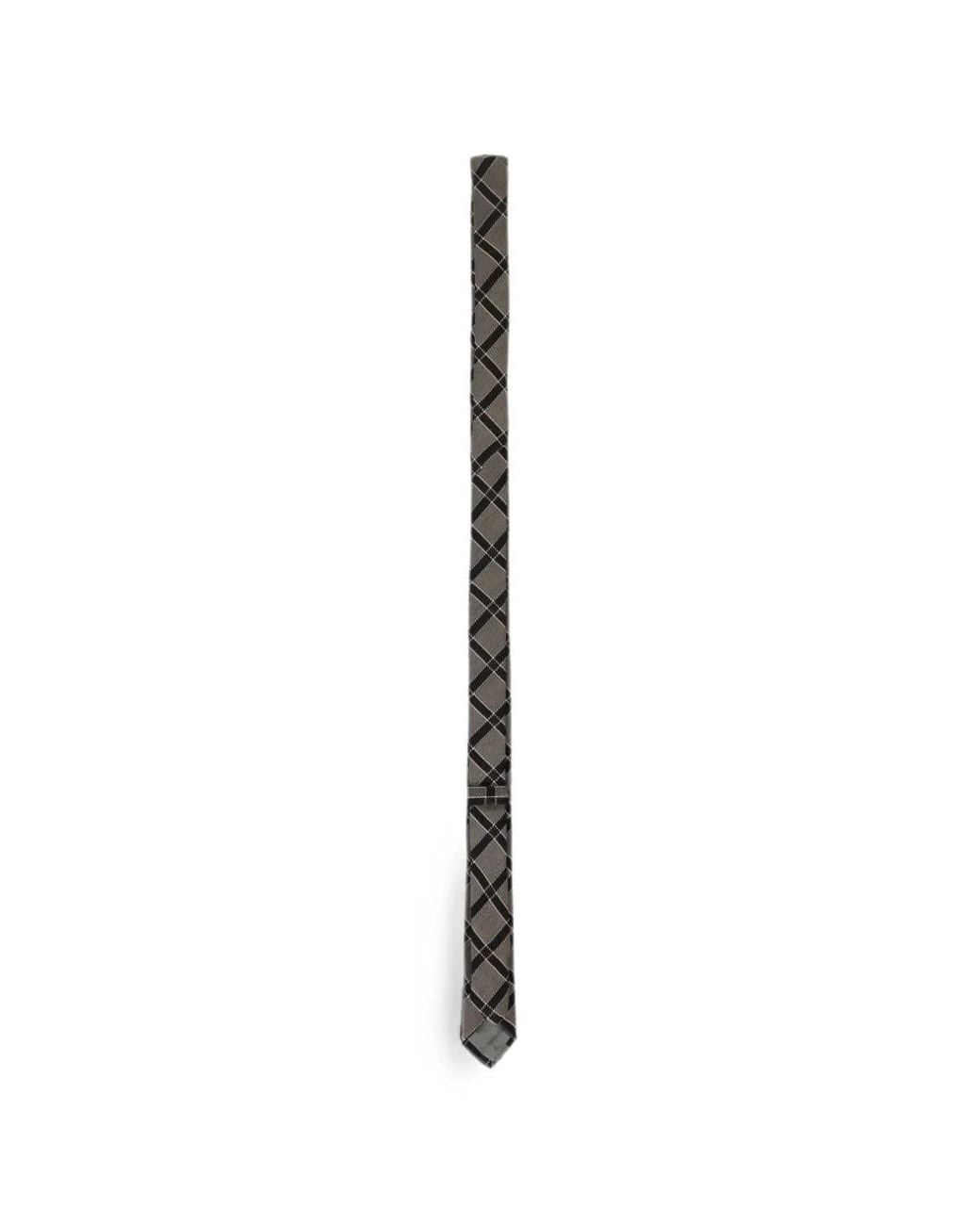 Corneliani White Check-Motif Tie for men