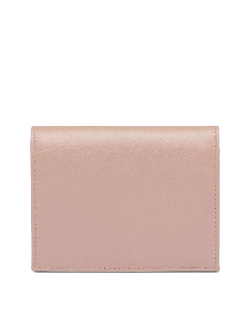 Prada Pink Saffiano Foldover Wallet