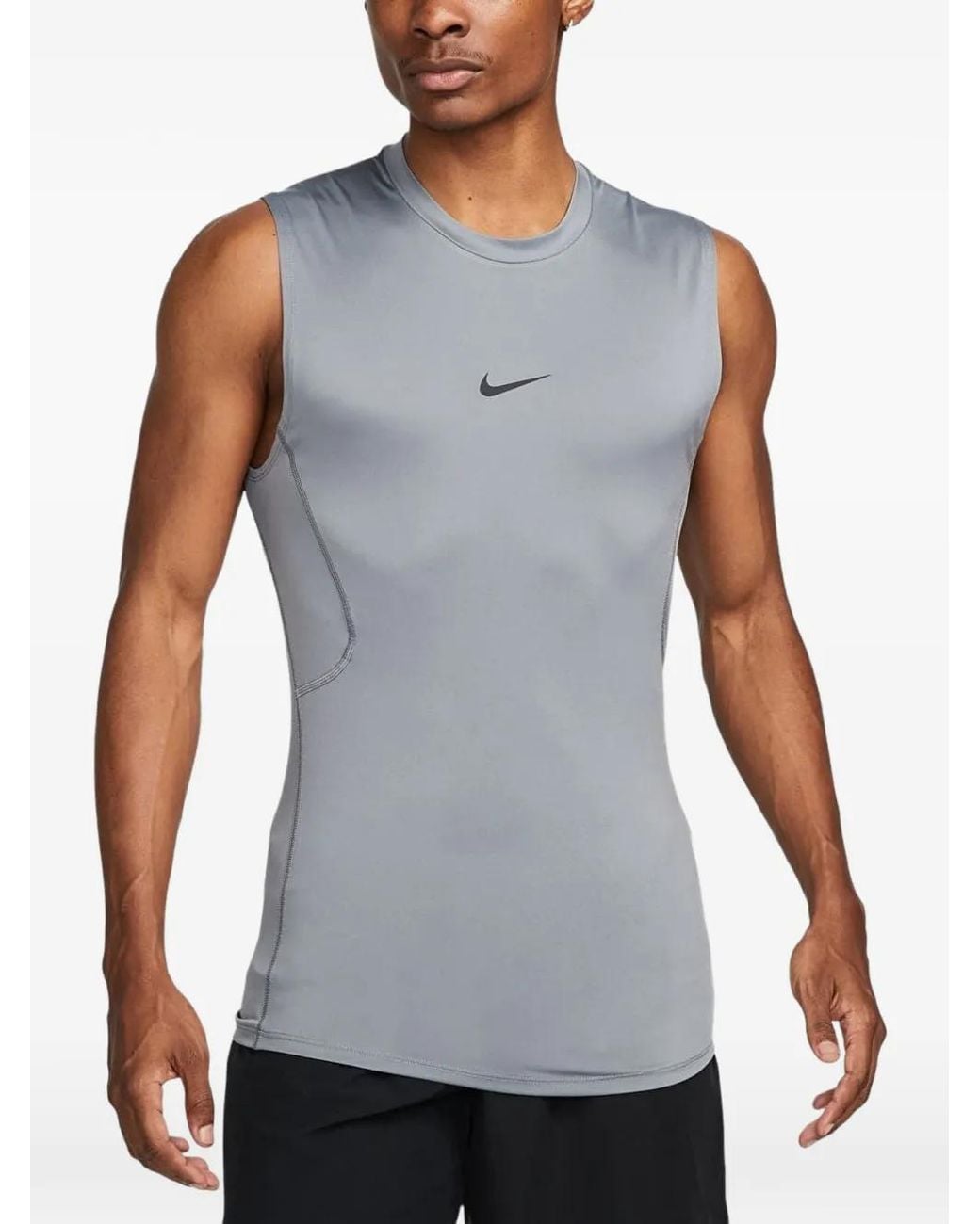 Nike Gray Pro Sleeveless Top for men