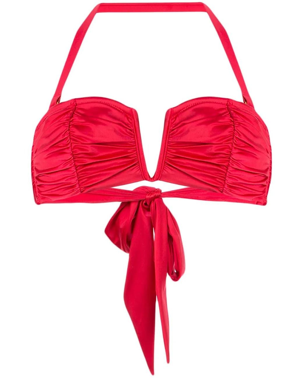 Duskii Red Bandeau Bikini Top