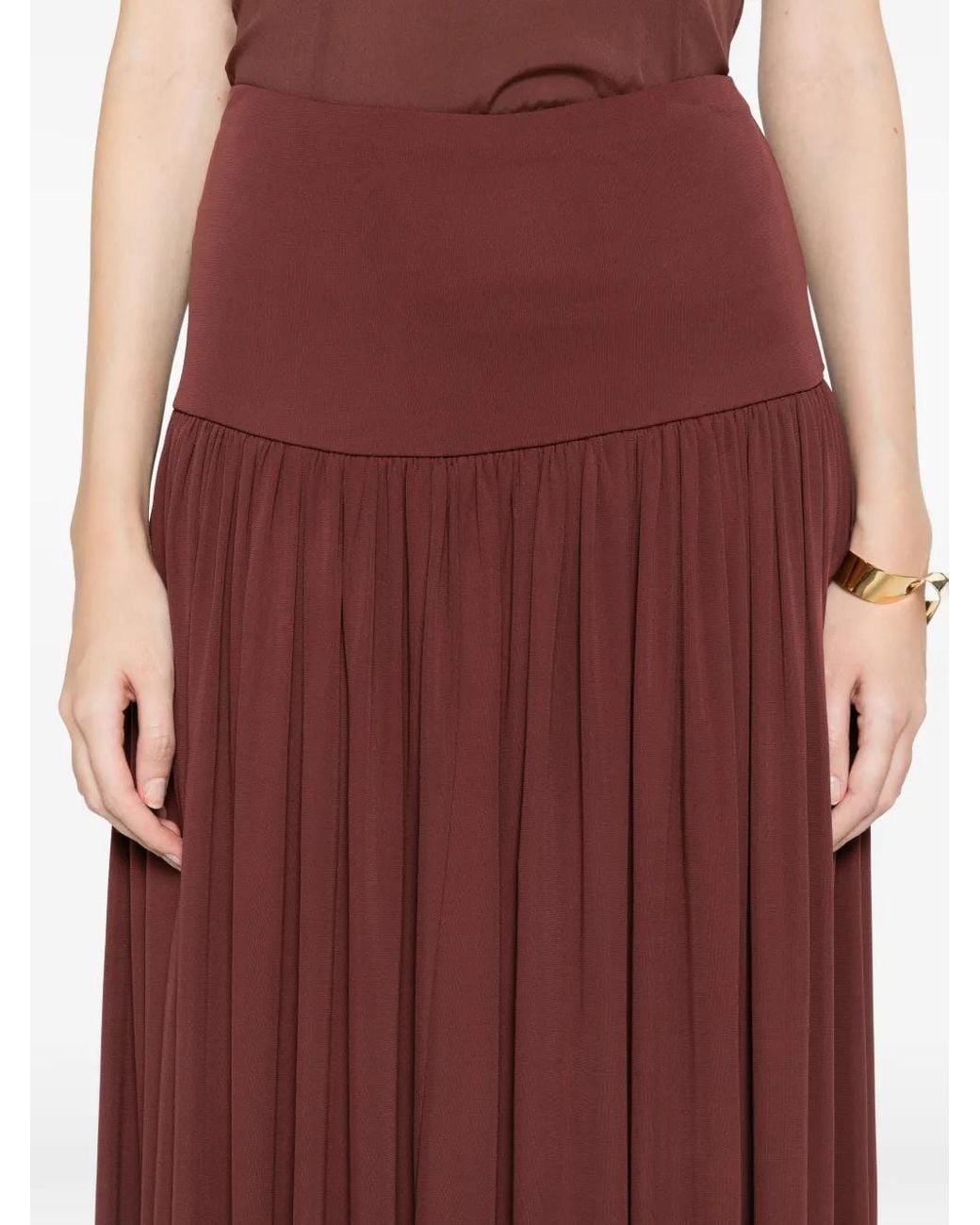 AYA MUSE Purple Gathered Maxi Skirt