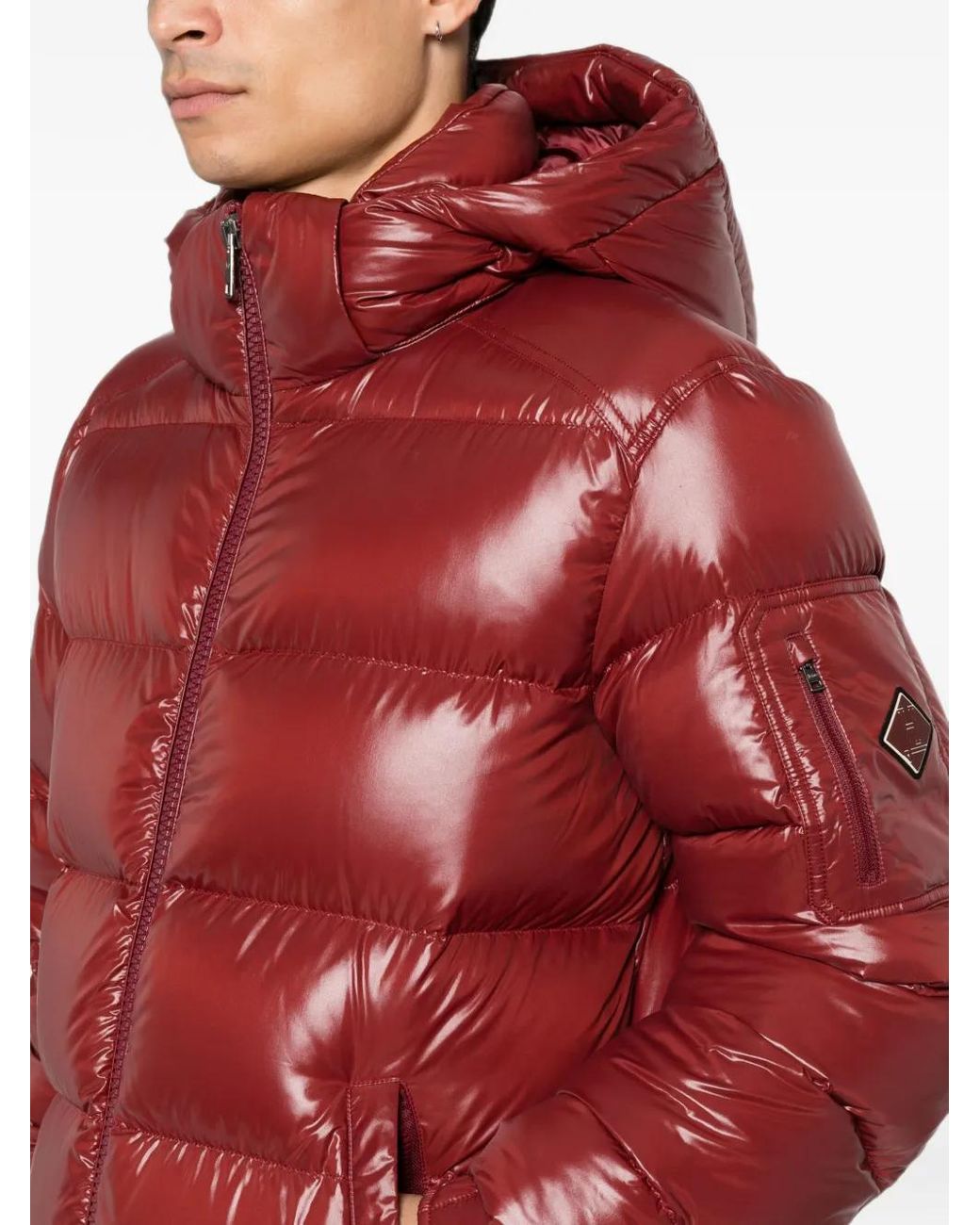 Chaqueta Acolchada Con Capucha Herno de hombre de color Red