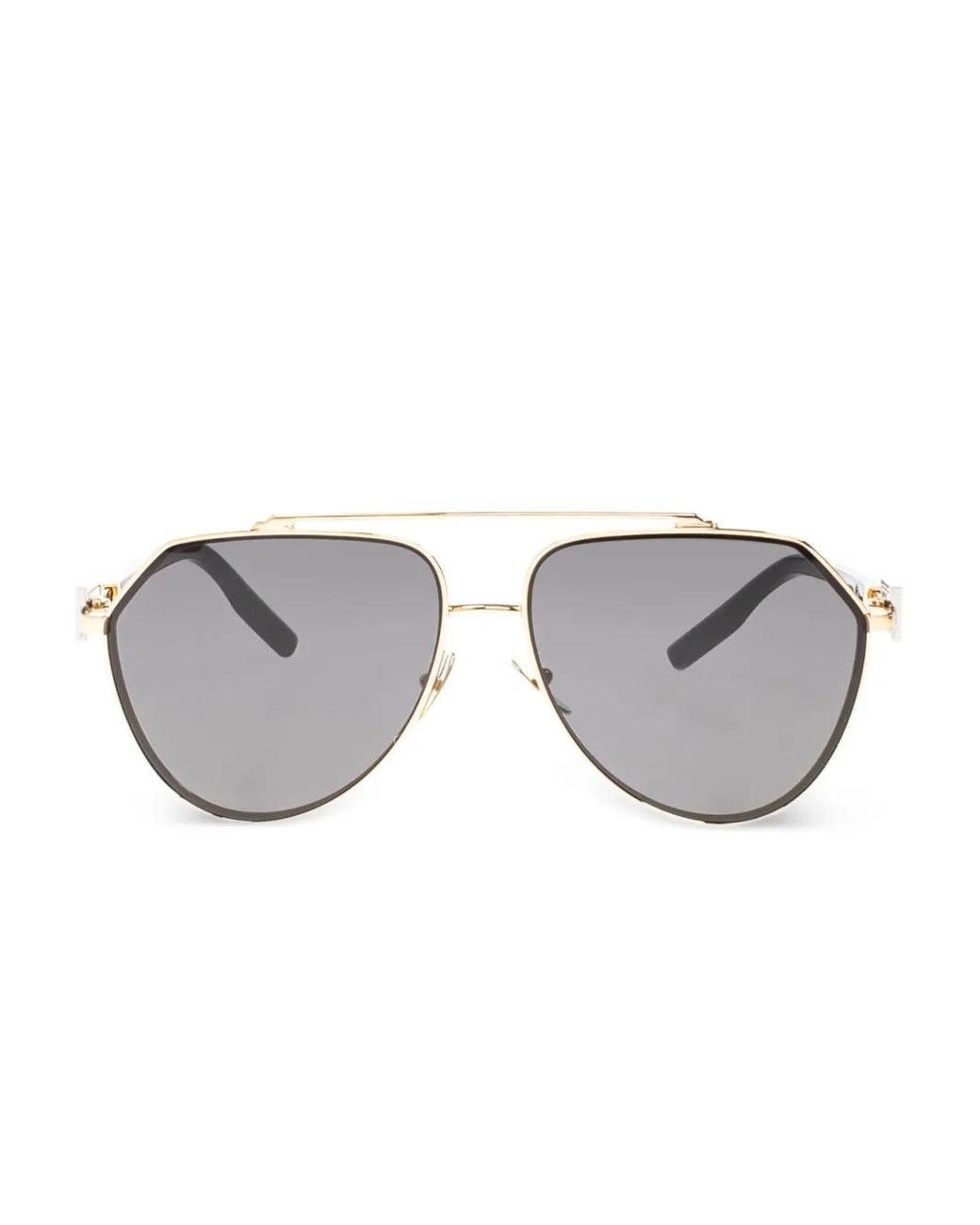 Dolce & Gabbana Gray Logo-Plaque Sunglasses for men
