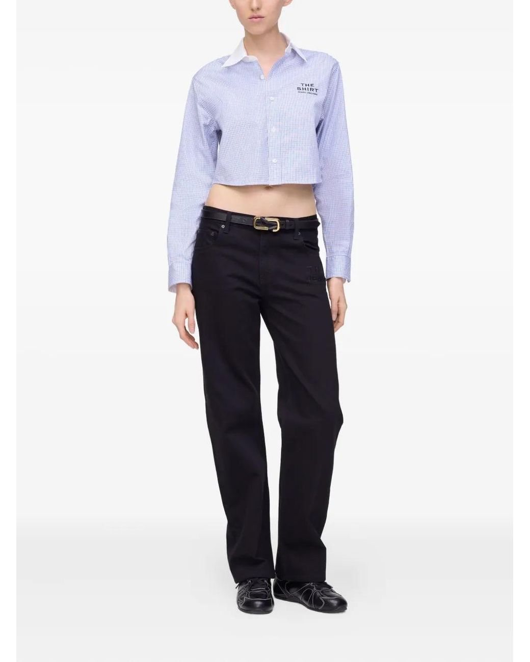 Marc Jacobs White Knotted-Buckle Leather Belt
