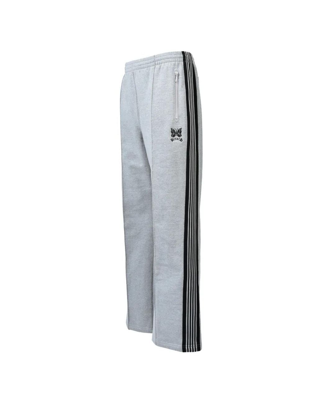 BREATH White X Needles Logo-Embroidered Side-Stripe Track Pants for men