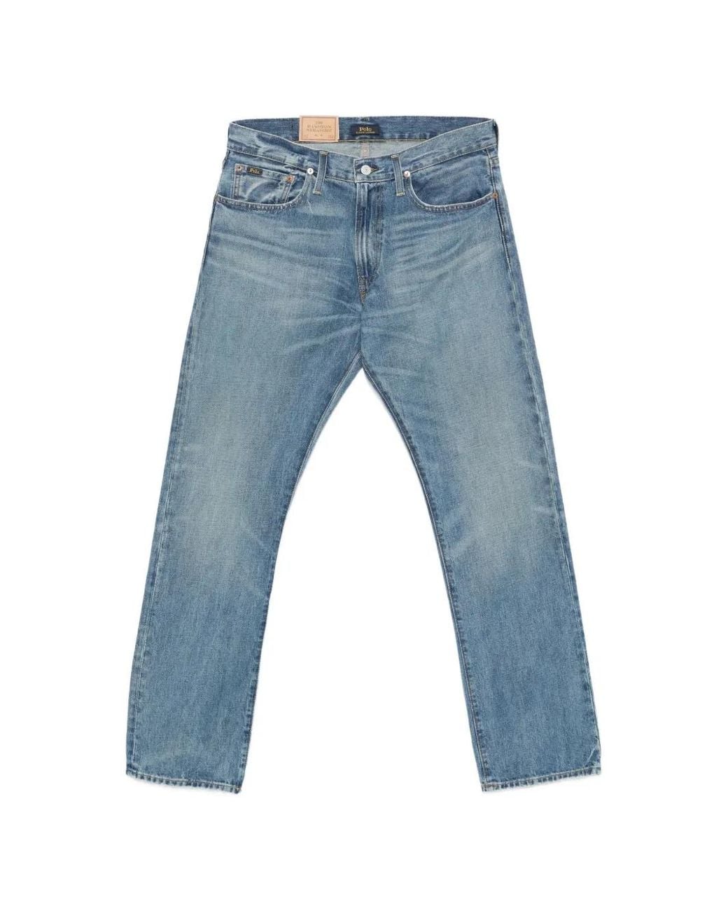 Polo Ralph Lauren Blue Logo-Patch Jeans for men
