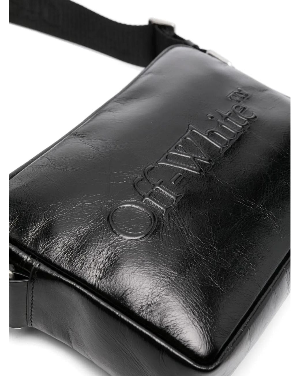 Off-White c/o Virgil Abloh Black Bookish Leather Messenger Bag for men