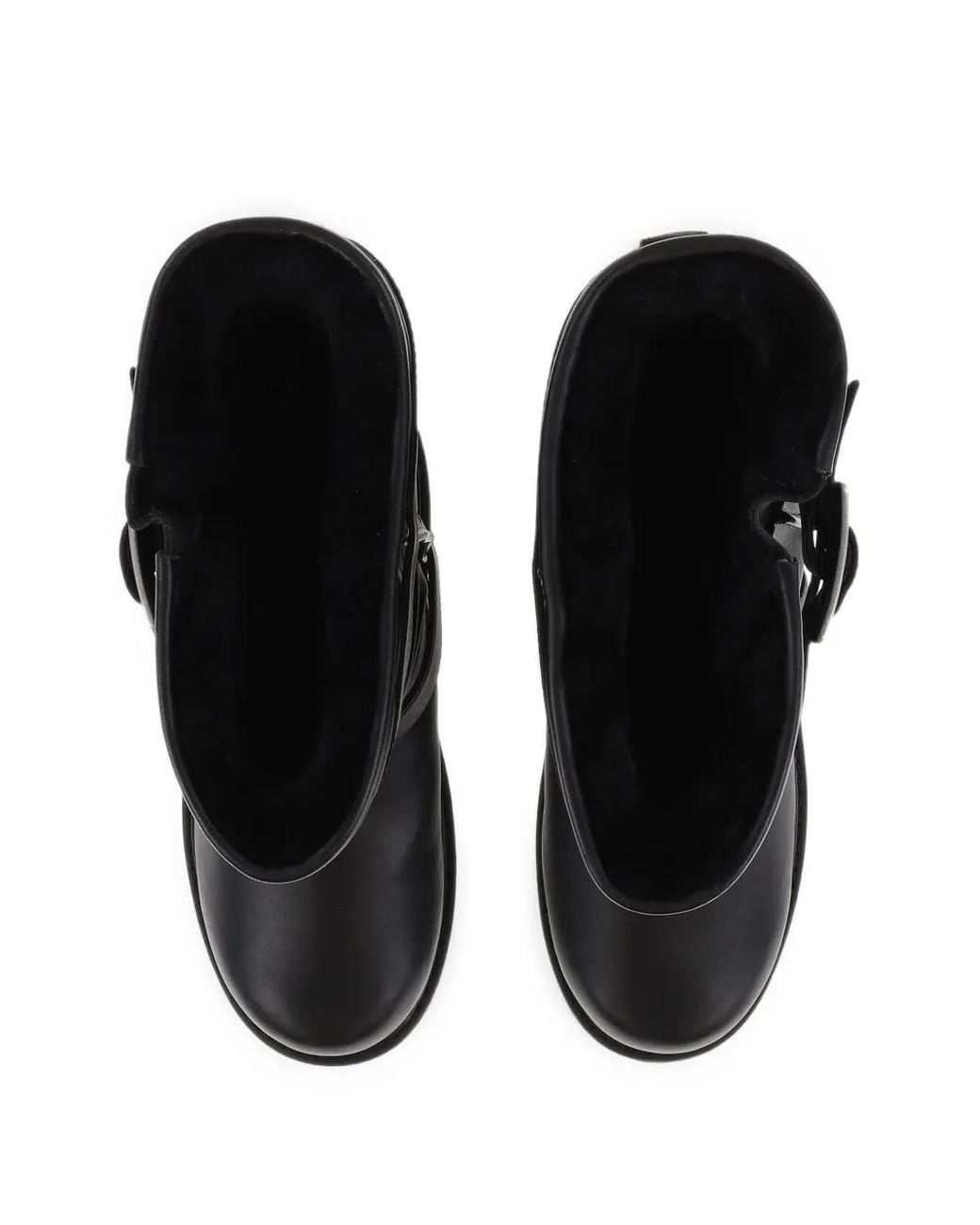 Willy Chavarria Black X Ugg Buckled Leather Ankle Boots for men