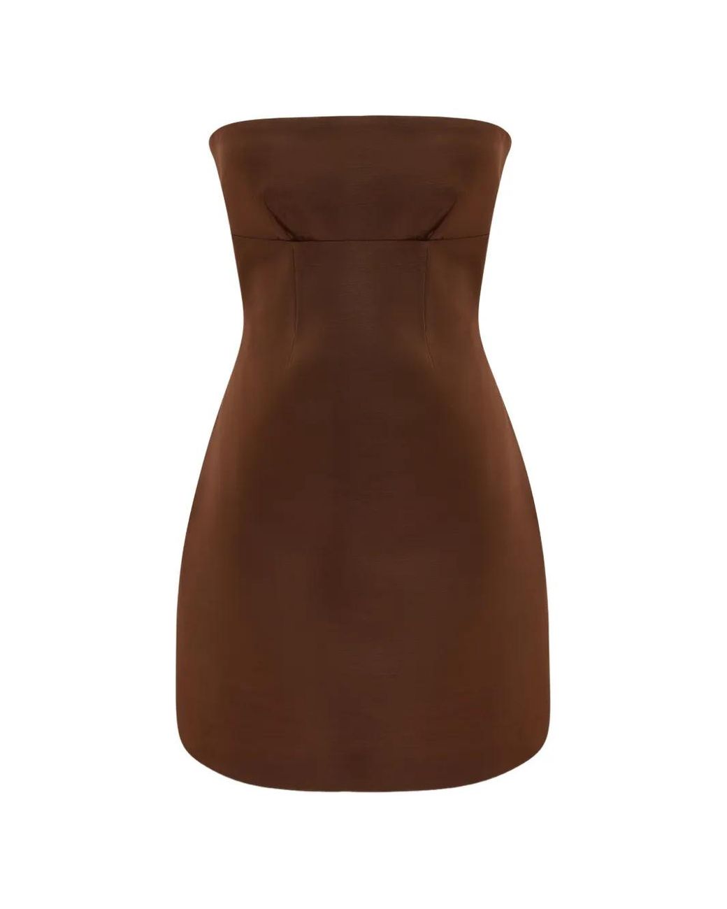 Occleus Brown Liv Strapless Mini Dress