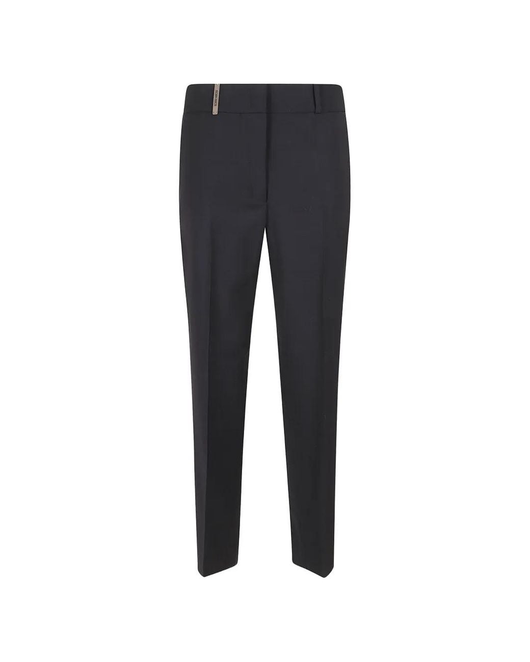Peserico Blue Pressed-Crease Tailored Trousers