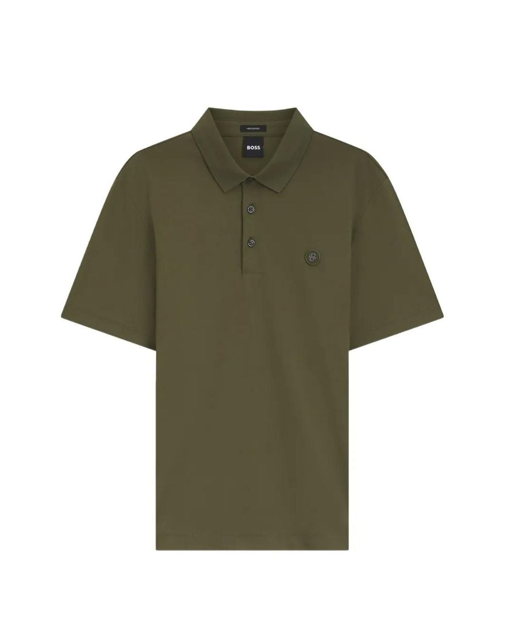 Boss Green Double B Monogram-Patch Polo Shirt for men