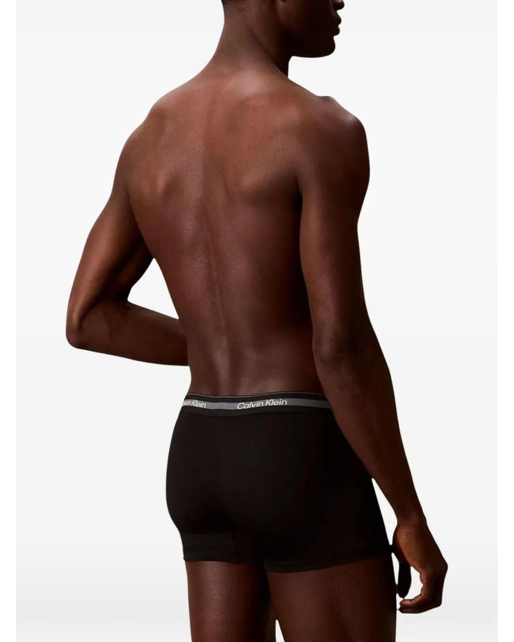 Calvin Klein Black Logo-Waistband Boxers (Set Of Three) for men