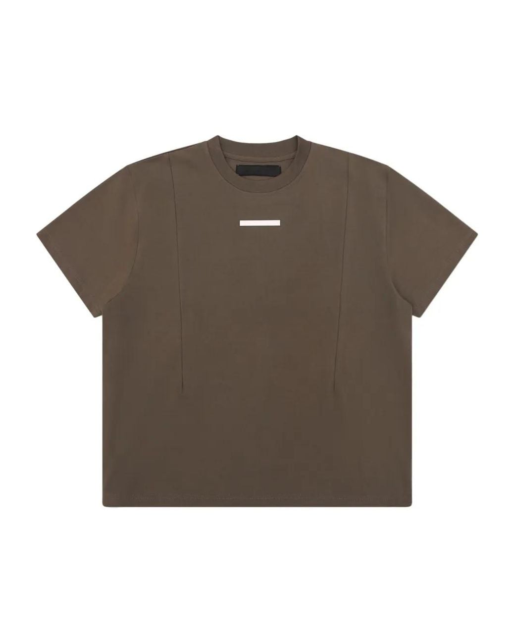 HELIOT EMIL Brown Metal-Plaque Cotton T-Shirt for men