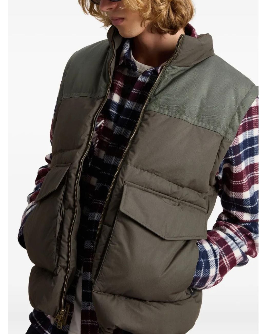 Woolrich Green Convertible Puffer Jacket for men