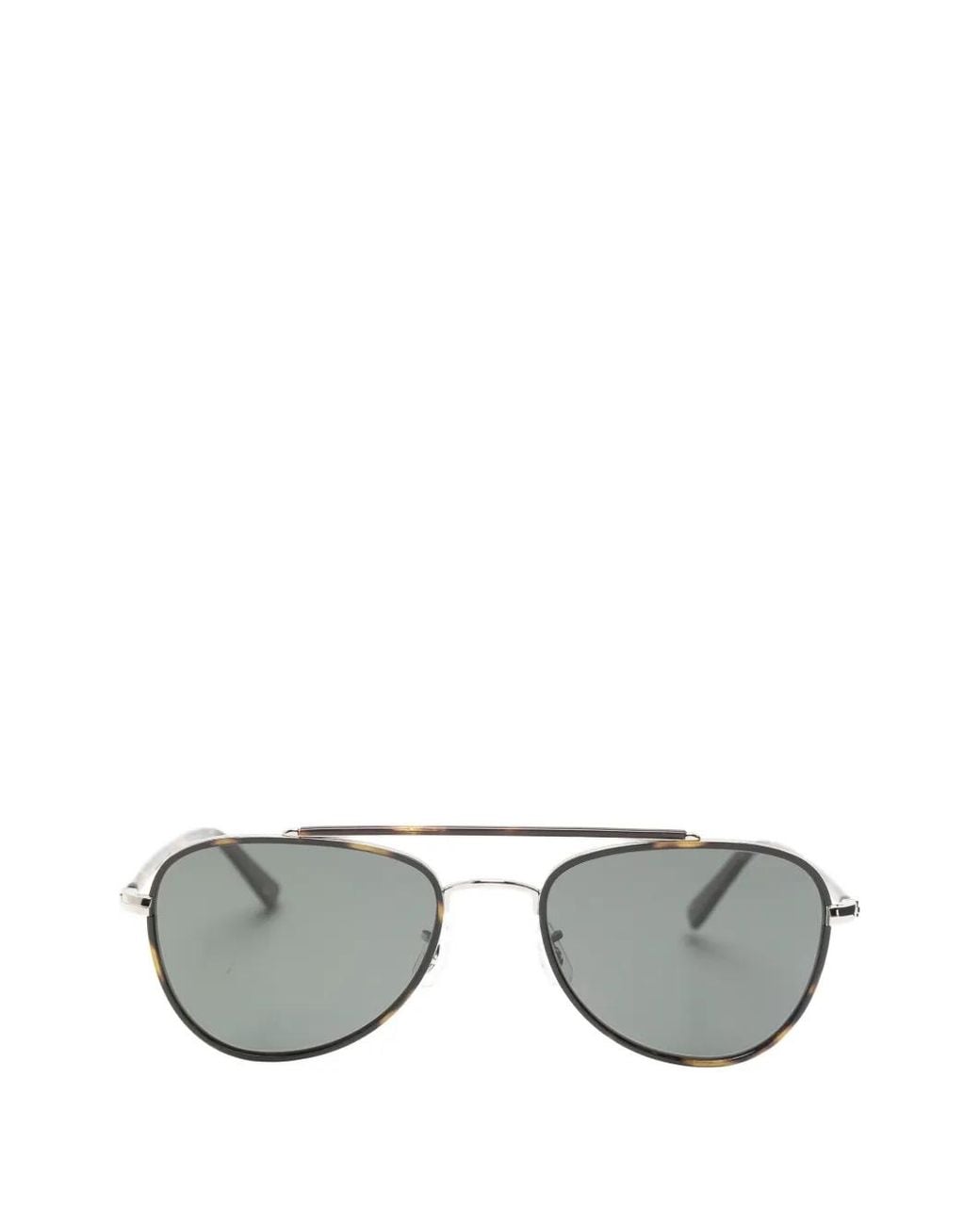Oliver Peoples Gray Sacoye Pilot-Frame Sunglasses
