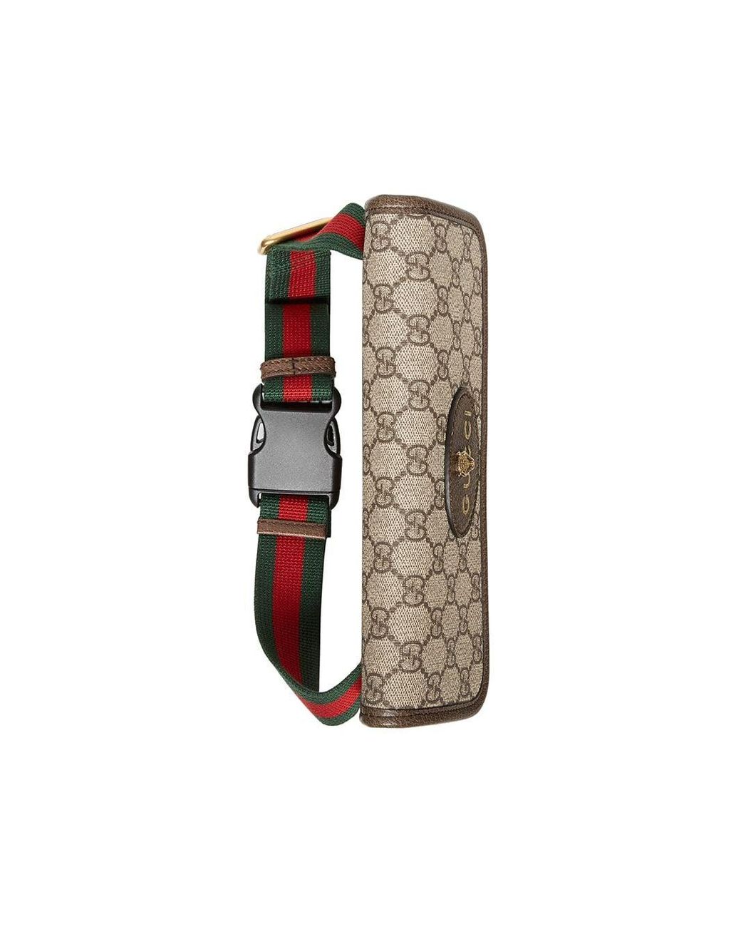gucci gg supreme belt bag brown