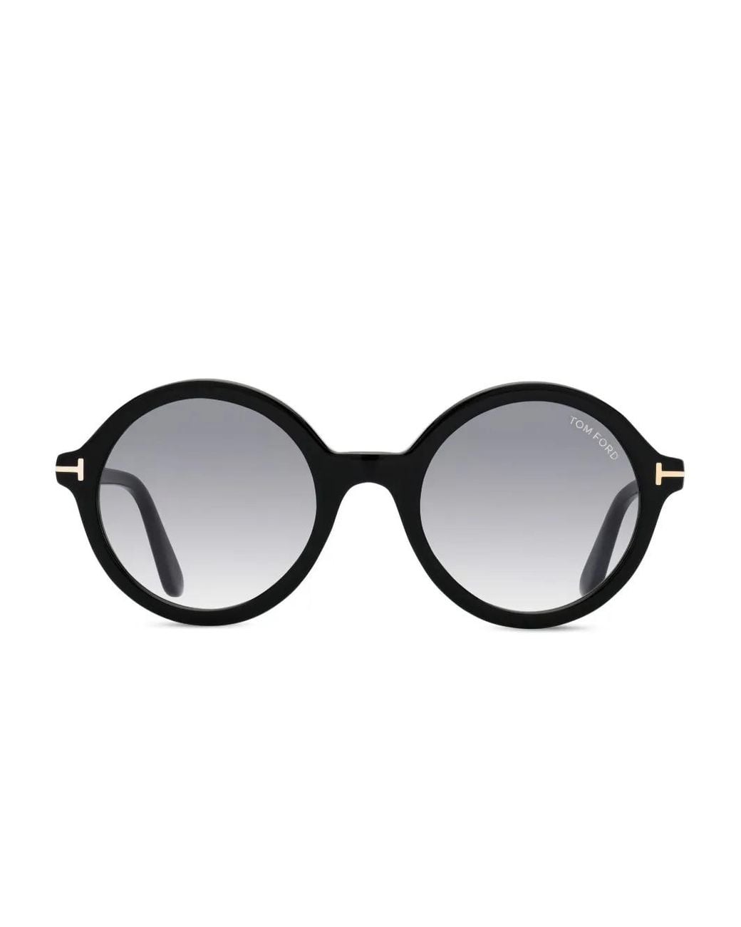 Tom Ford Black Lunettes De Soleil À Monture Ronde