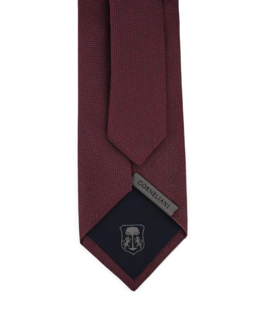 Corneliani Purple Micro-Patterned Silk Tie for men