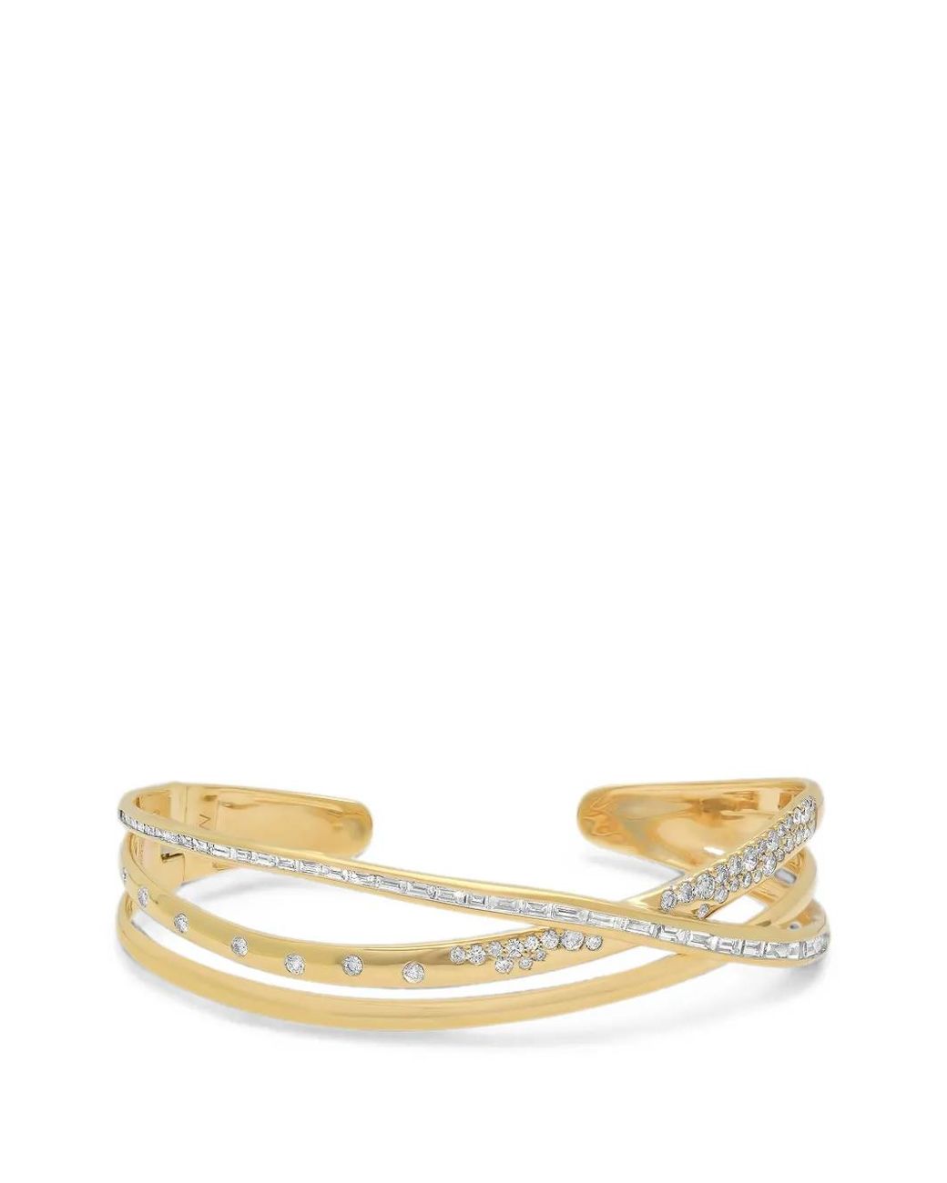 Sara Weinstock Metallic Papua Diamond Crossover Bangle