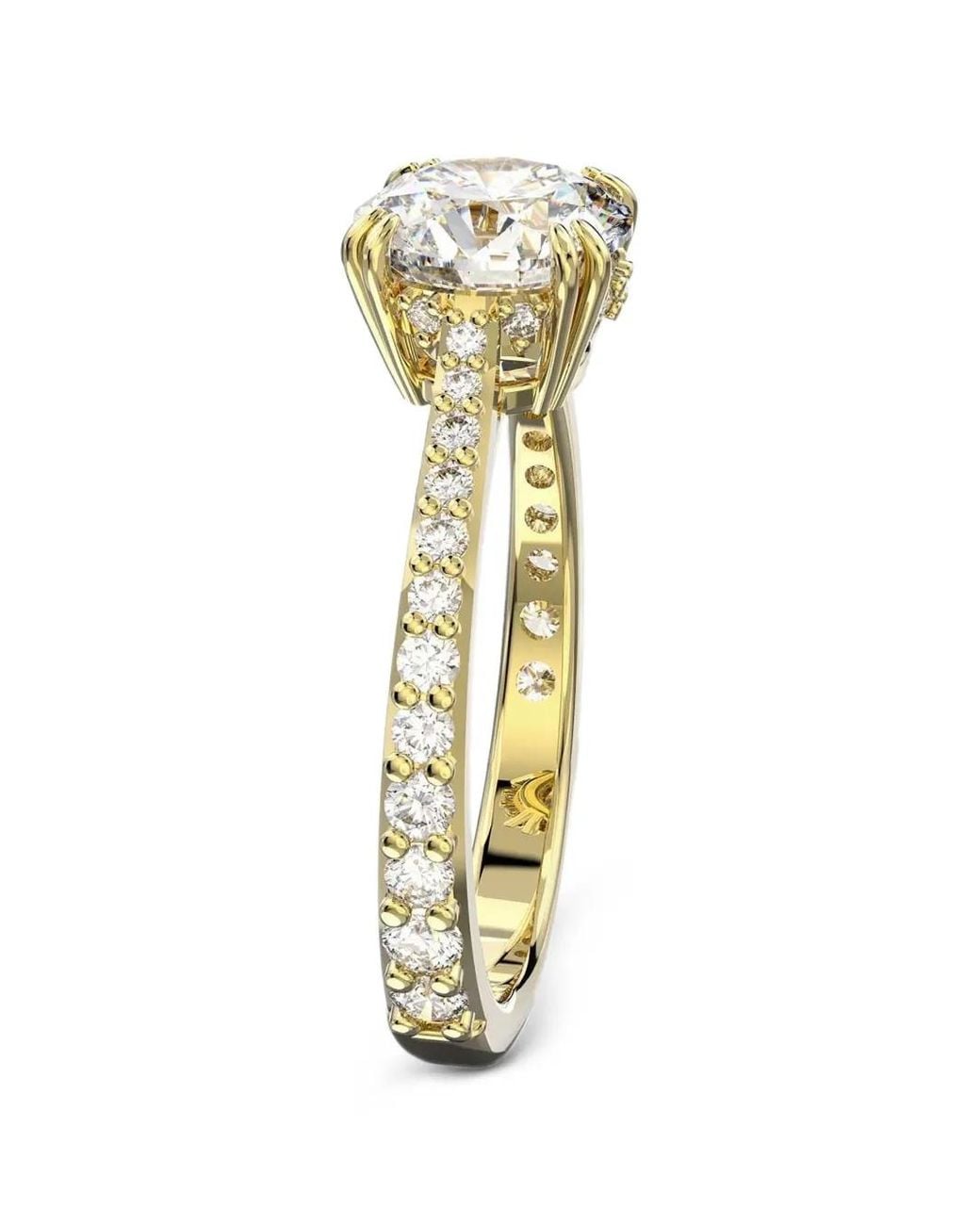 Swarovski Metallic Crystal-Embellished Pavé Ring