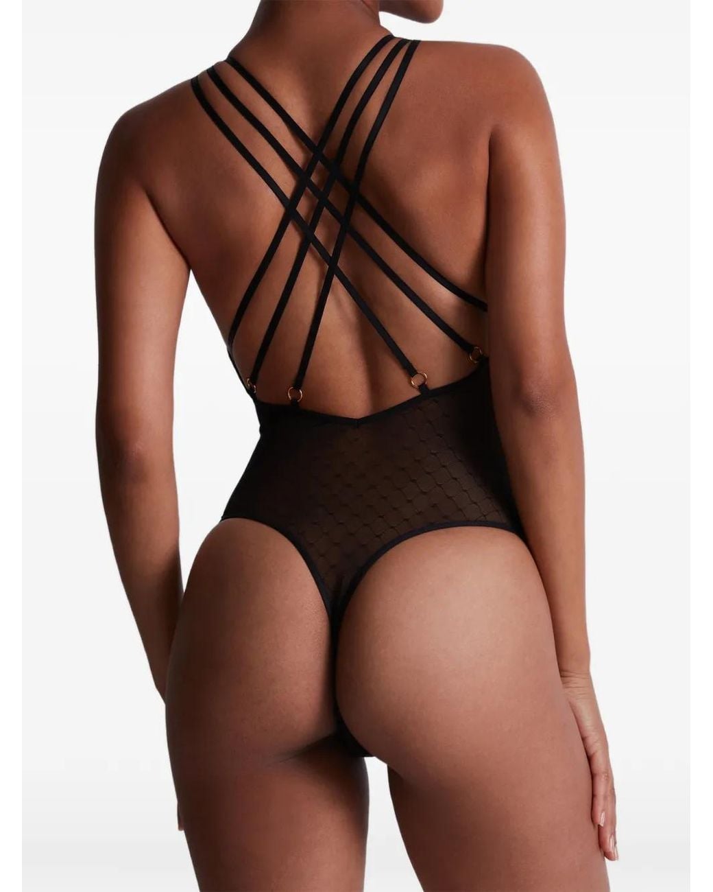 Aubade Gray Boite A Desir Eyelet-Embellished Body