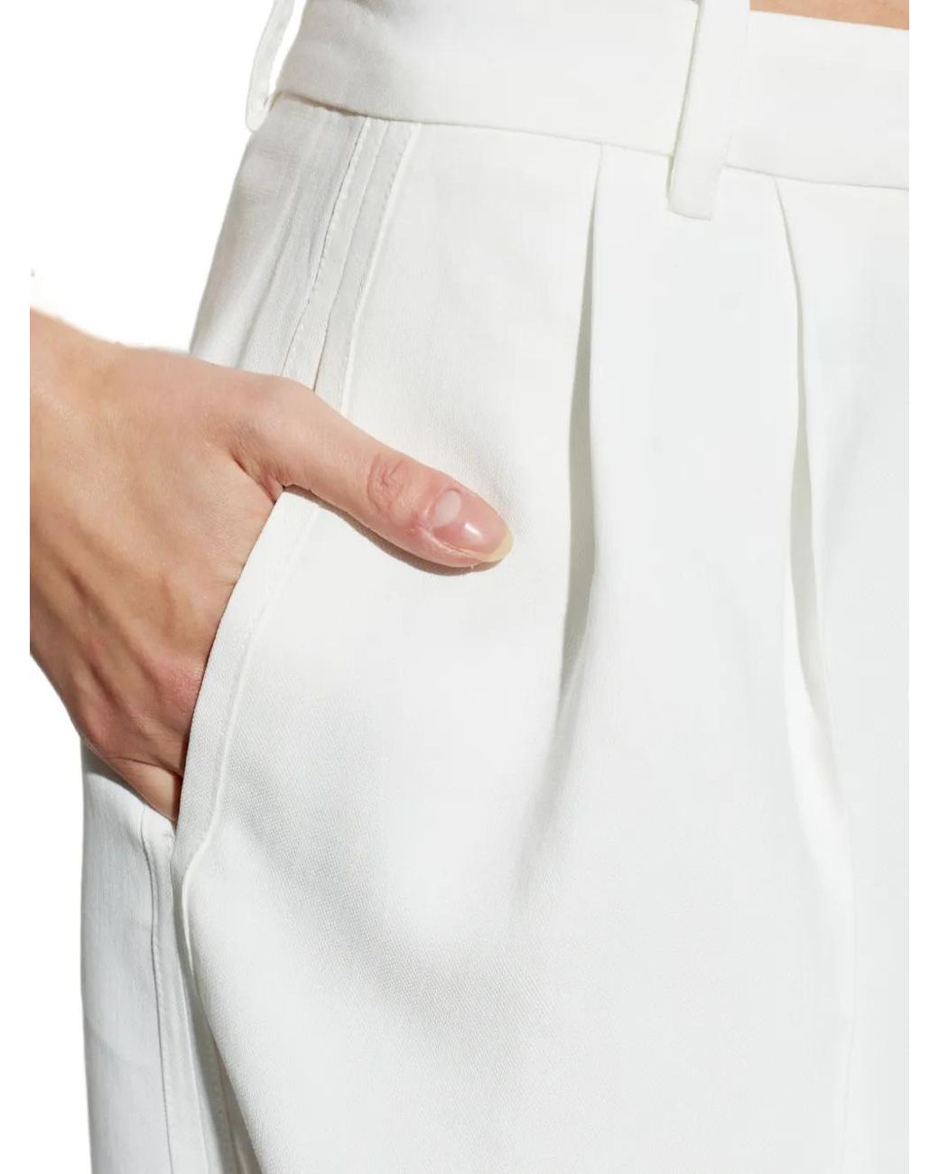 IRO White Helis Pleated Trousers