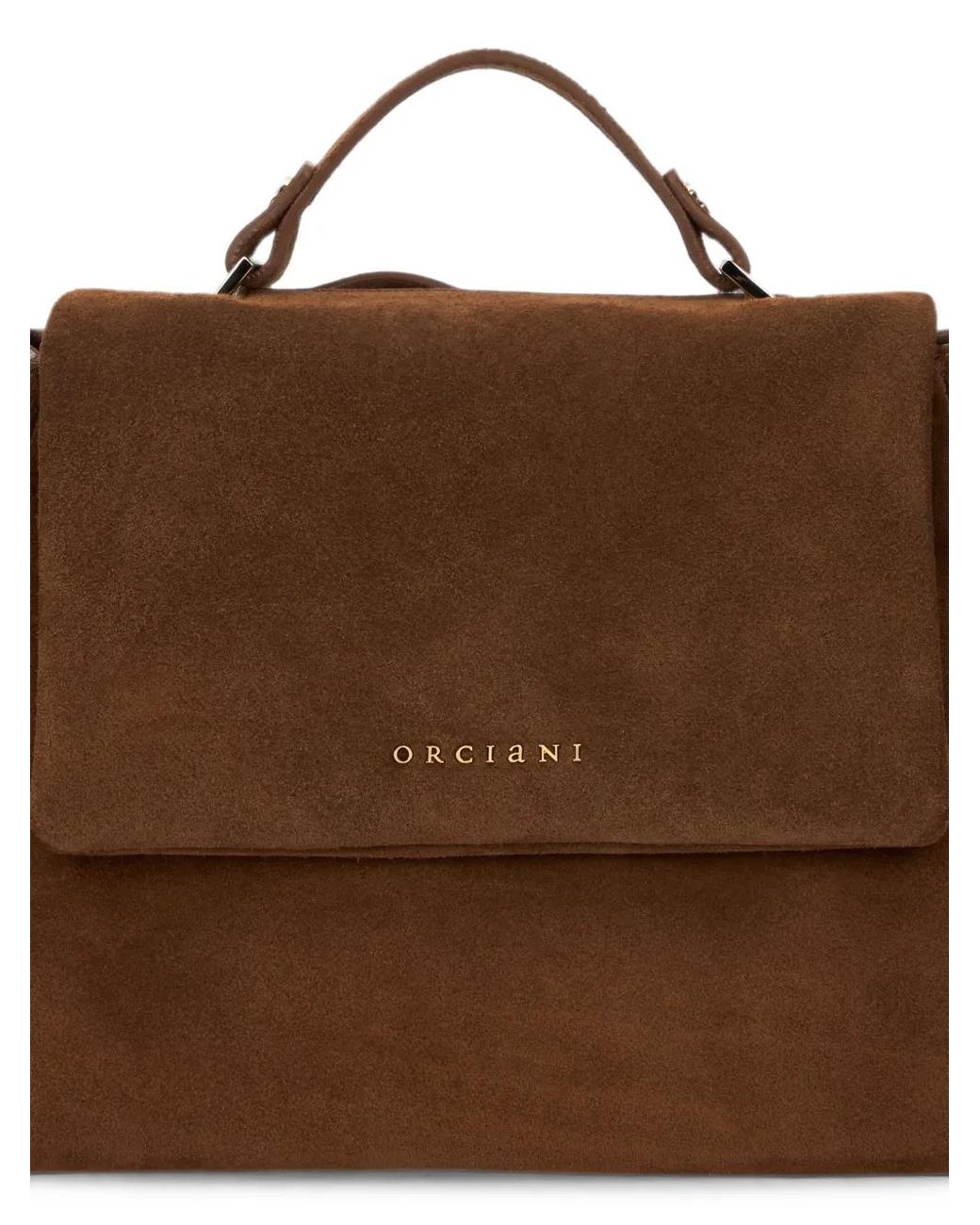 Orciani Brown Sveva Suede Shoulder Bag