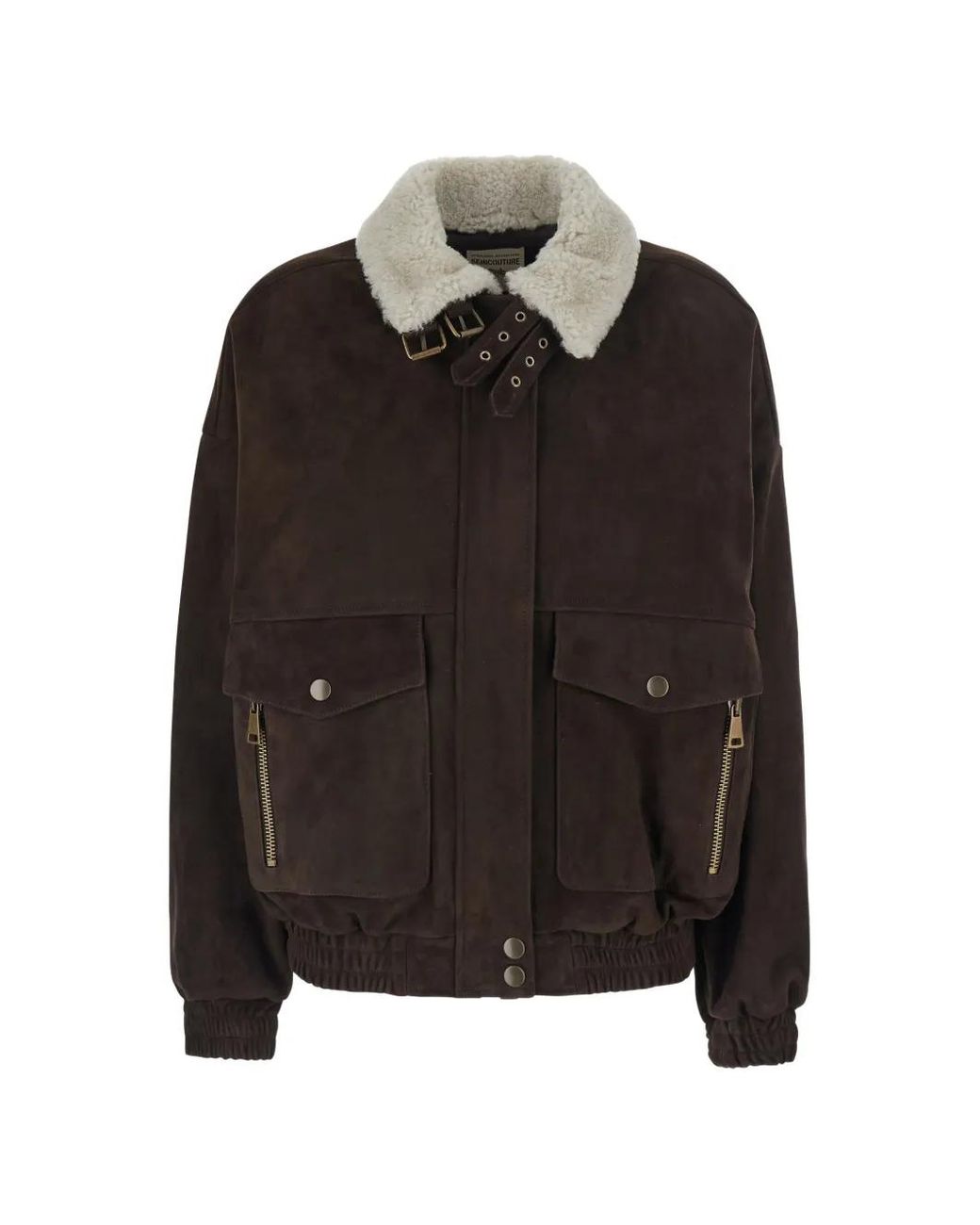 Semicouture Black Gloria Suede Jacket