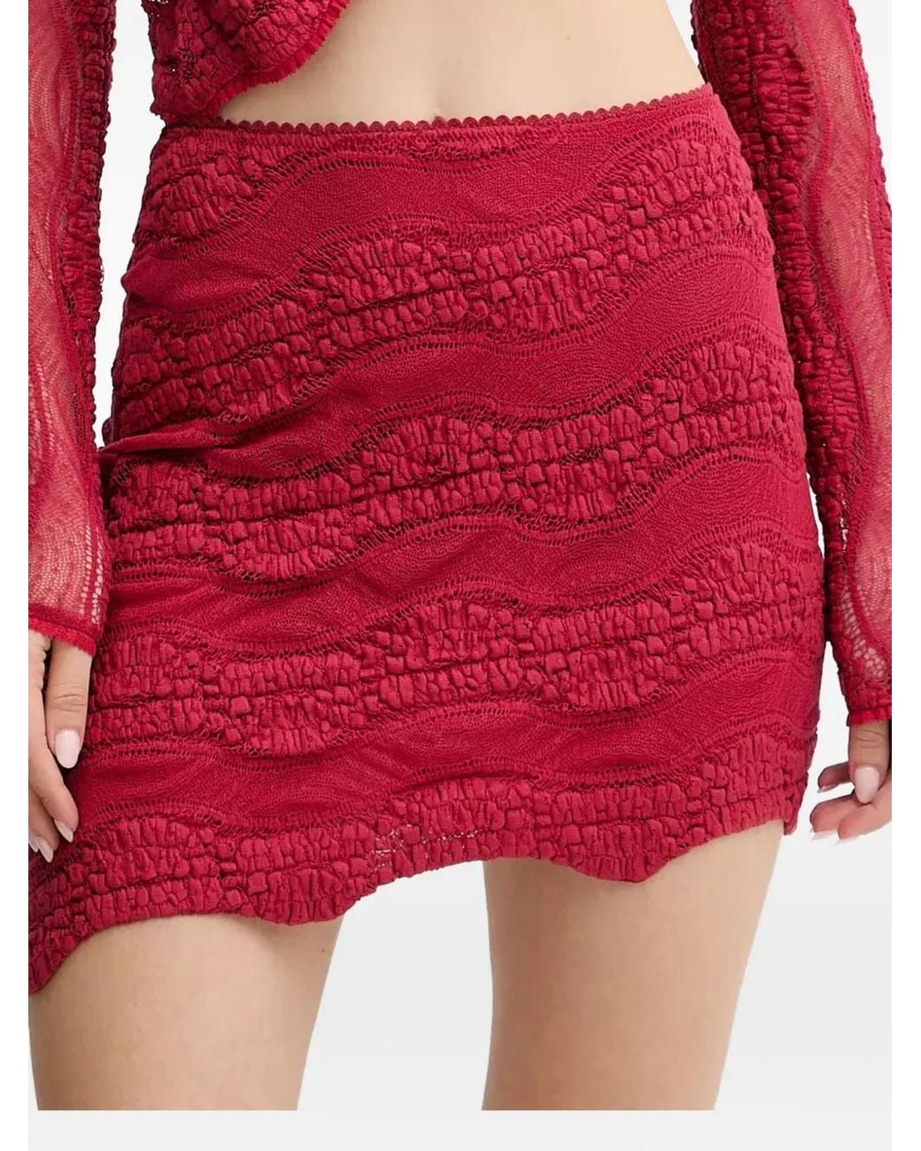 Charo Ruiz Red Salina Mini Skirt