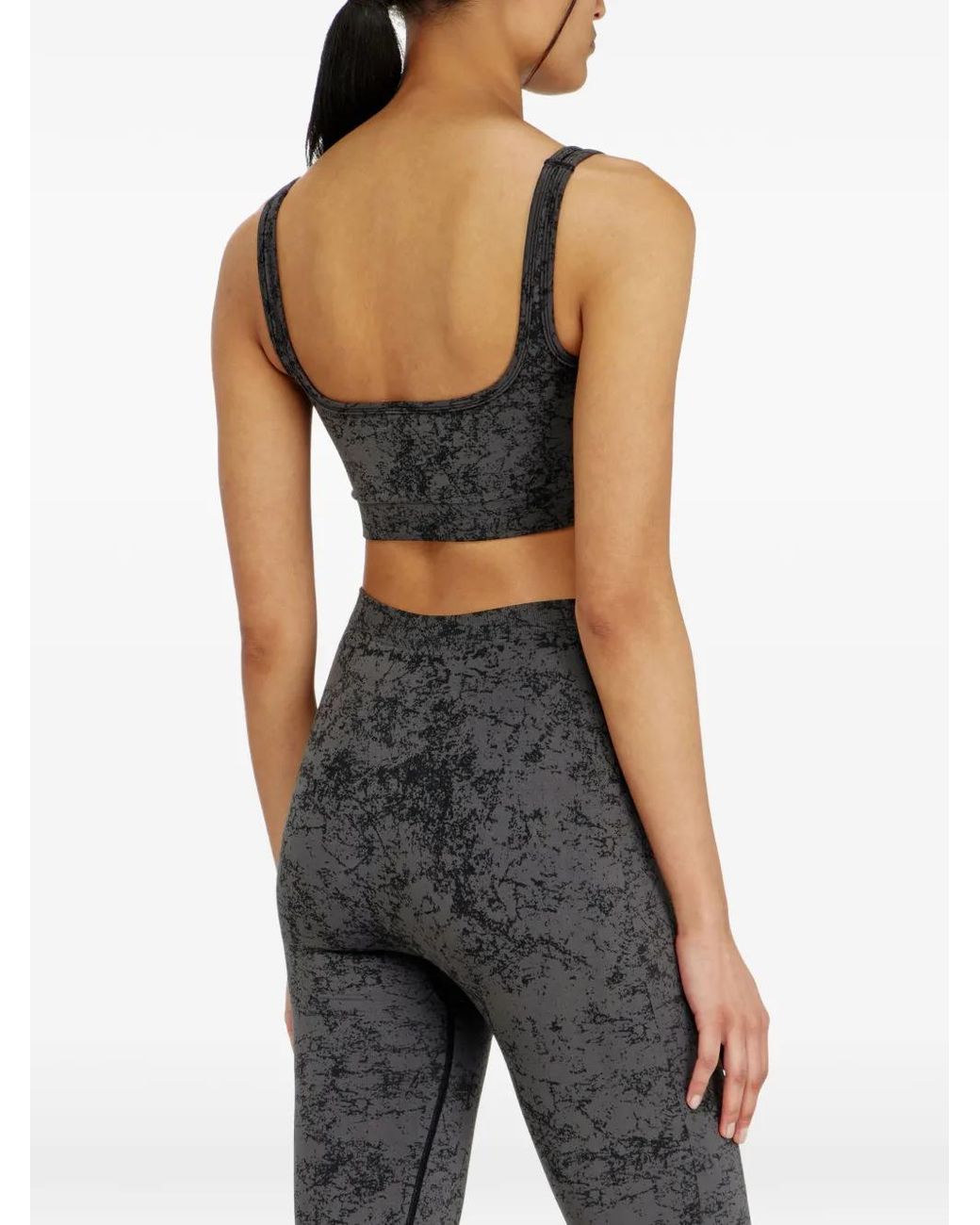 DIESEL Black Printed Seamless Sports Bra