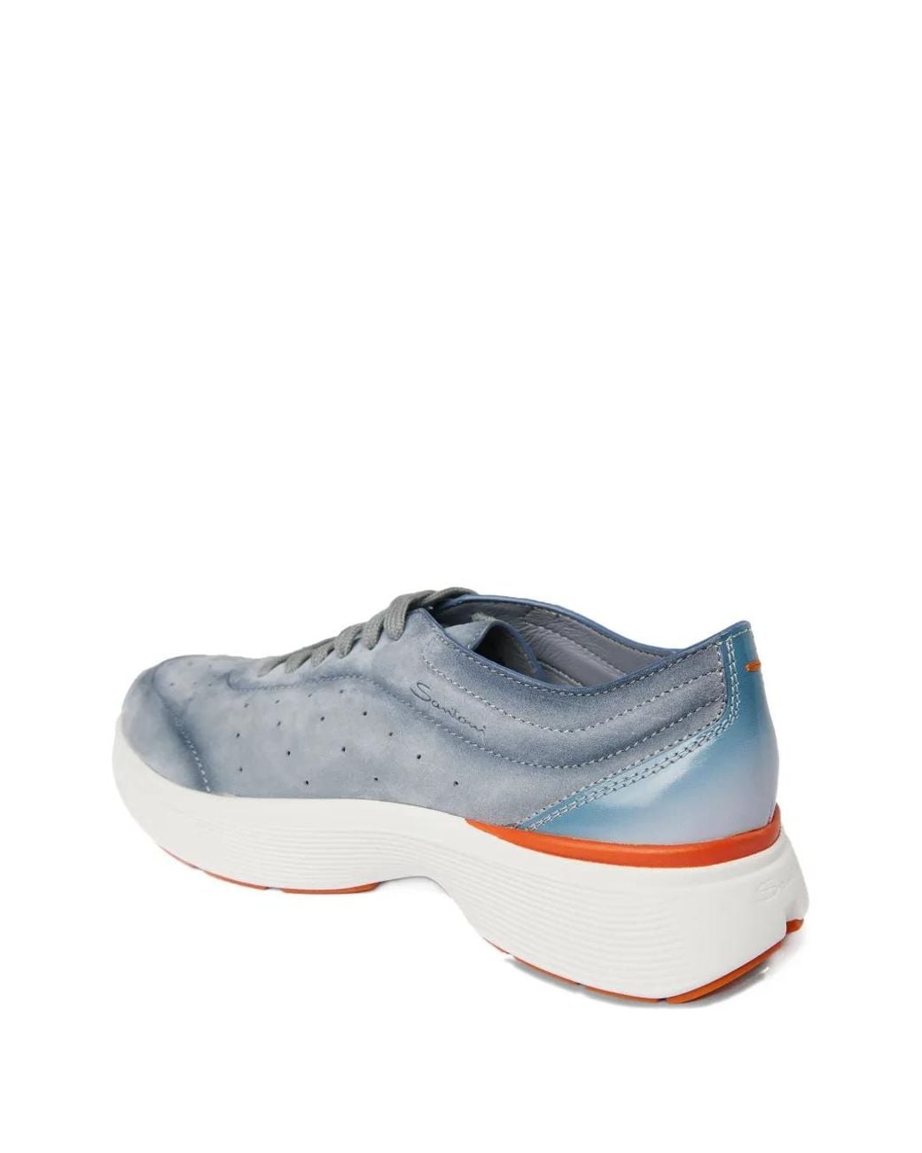 Santoni Blue Bounce Perforated Sneakers for men