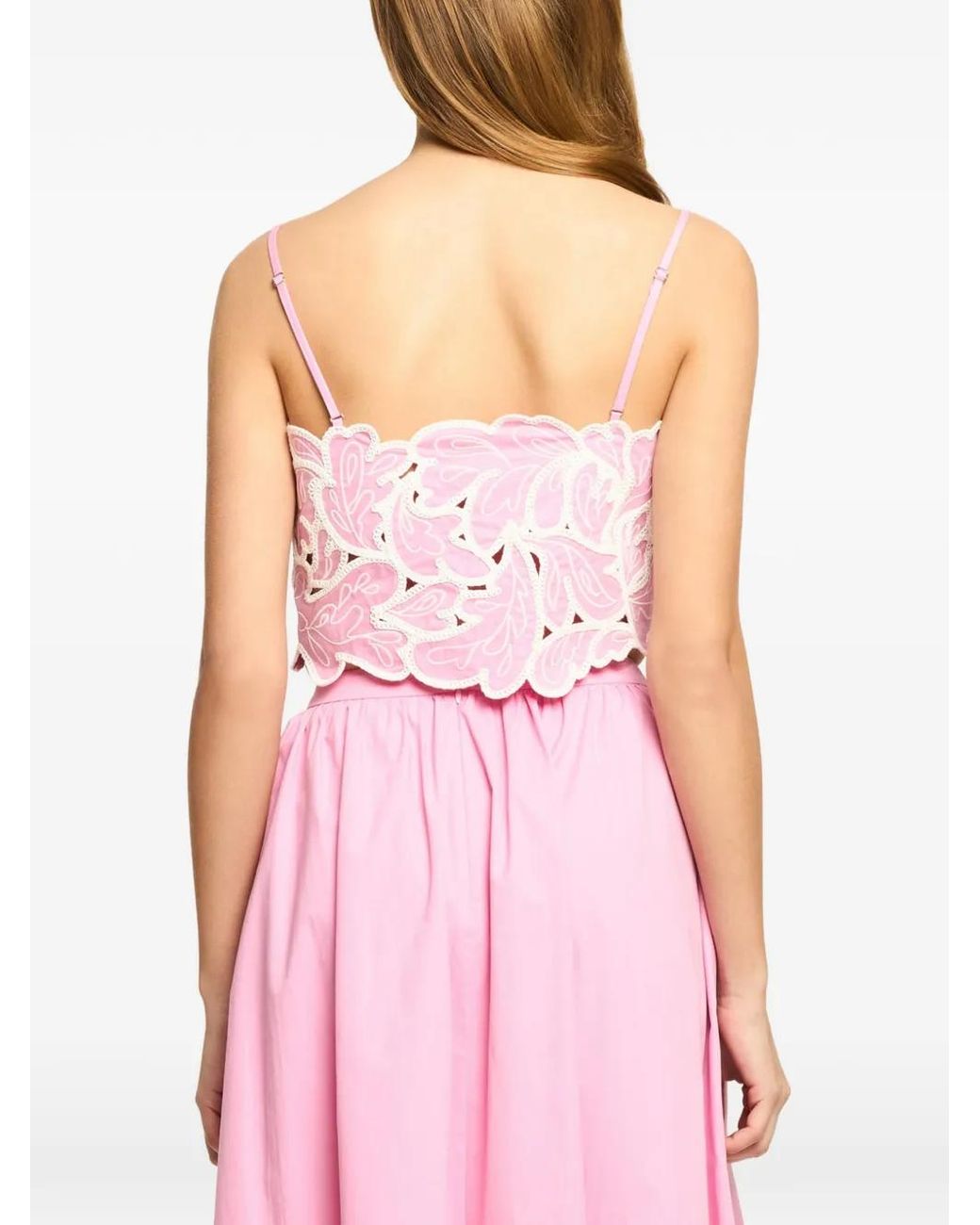 Cinq À Sept Pink Caterina Paisley Bloom Embroidered Top