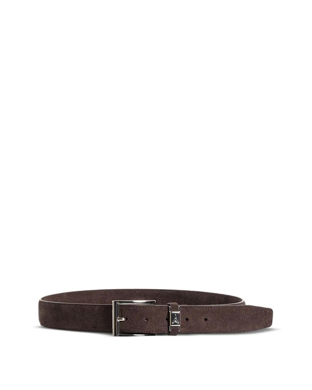 Manière De Voir White Lionel Suede Belt for men