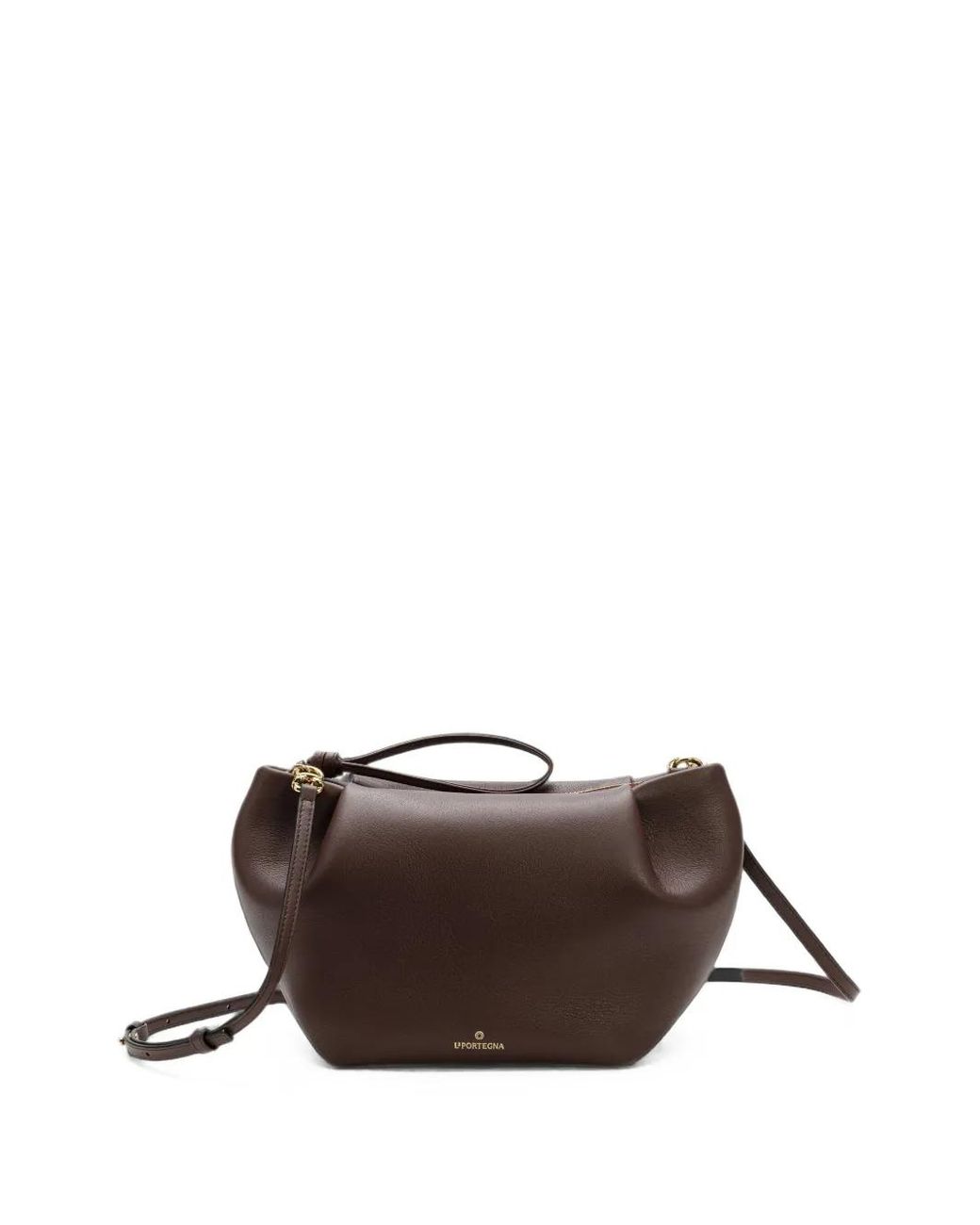 La Portegna White Marta Leather Clutch Bag