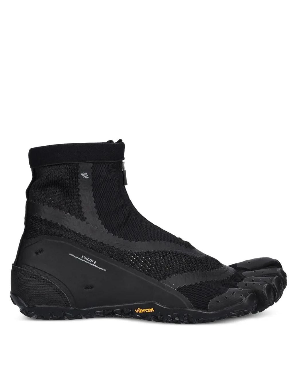 Suicoke Fivefingers Humamphibian Zip-Front Sneakers in Black for