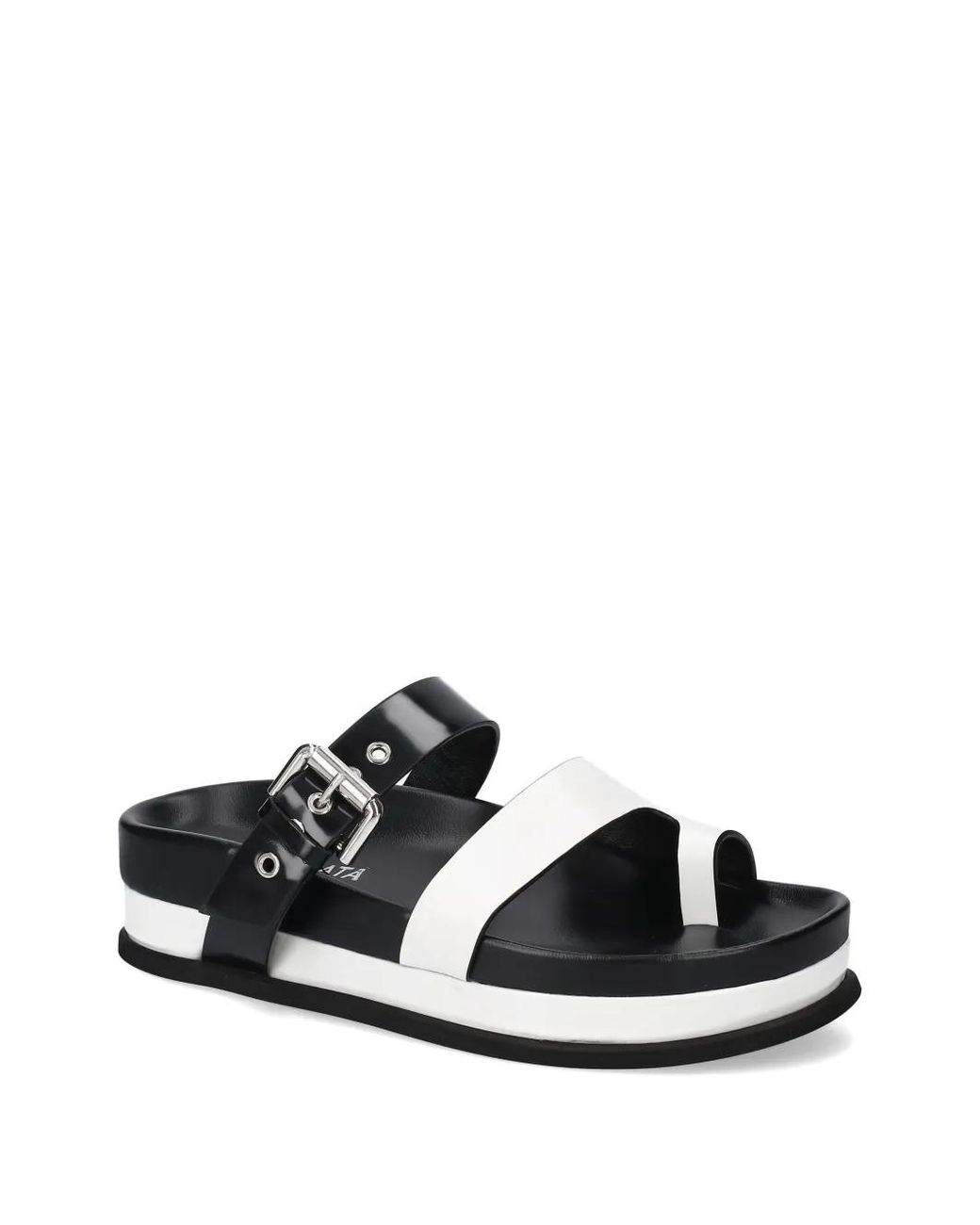 Premiata White Buckle Platform Sandals