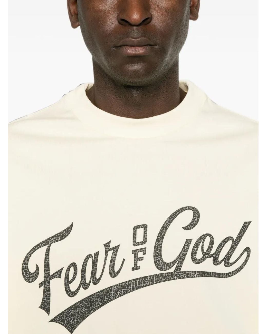 Fear Of God Natural Merch Logo-Print Long-Sleeve T-Shirt for men