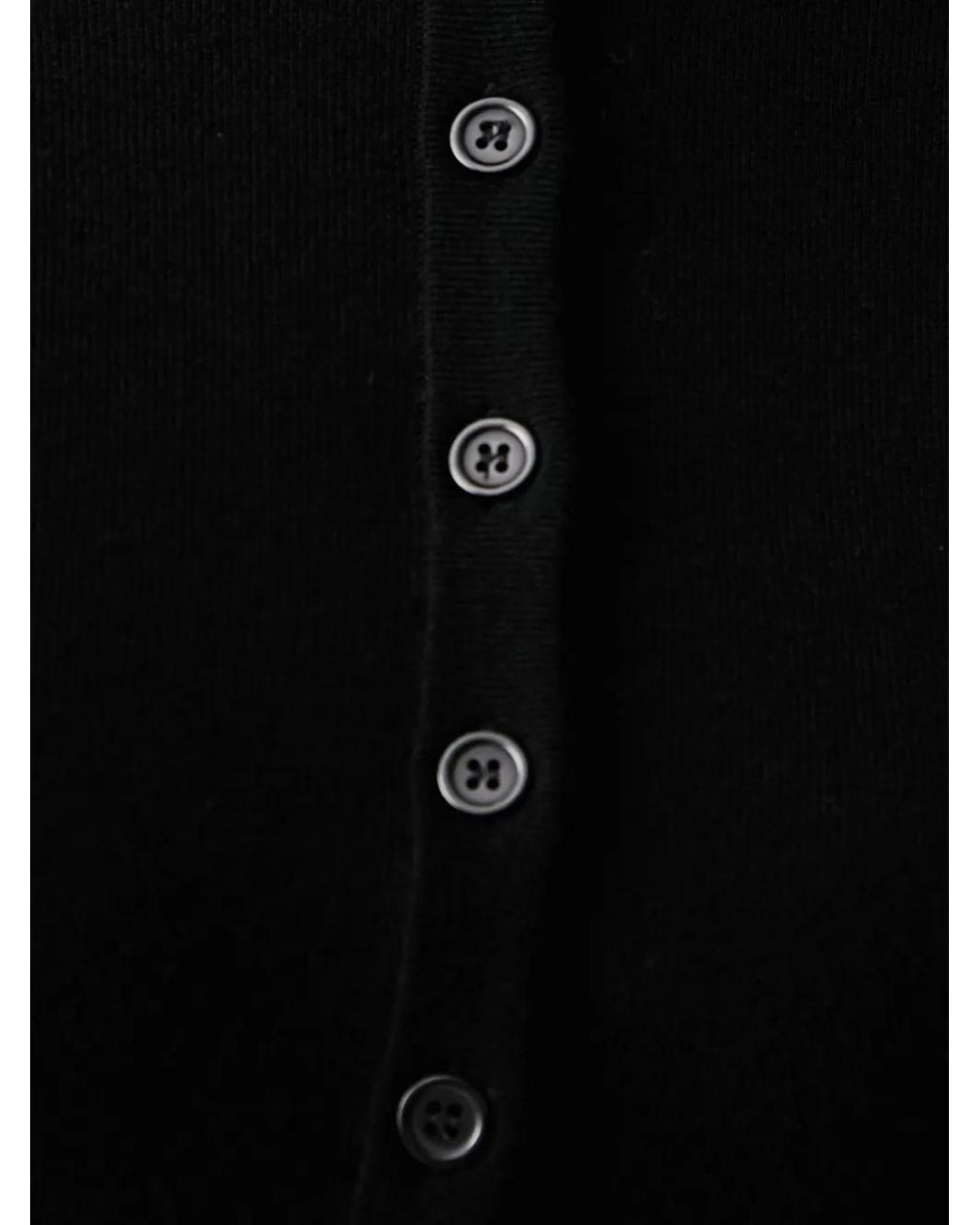 Fracomina Black Long-Sleeve Polo Bodysuit