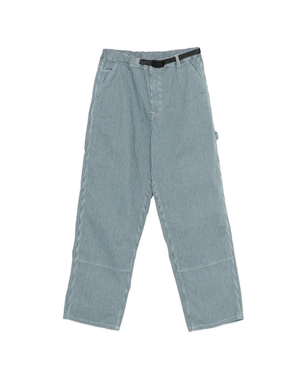 Gramicci Blue Overdyed Hickory Work Pant for men