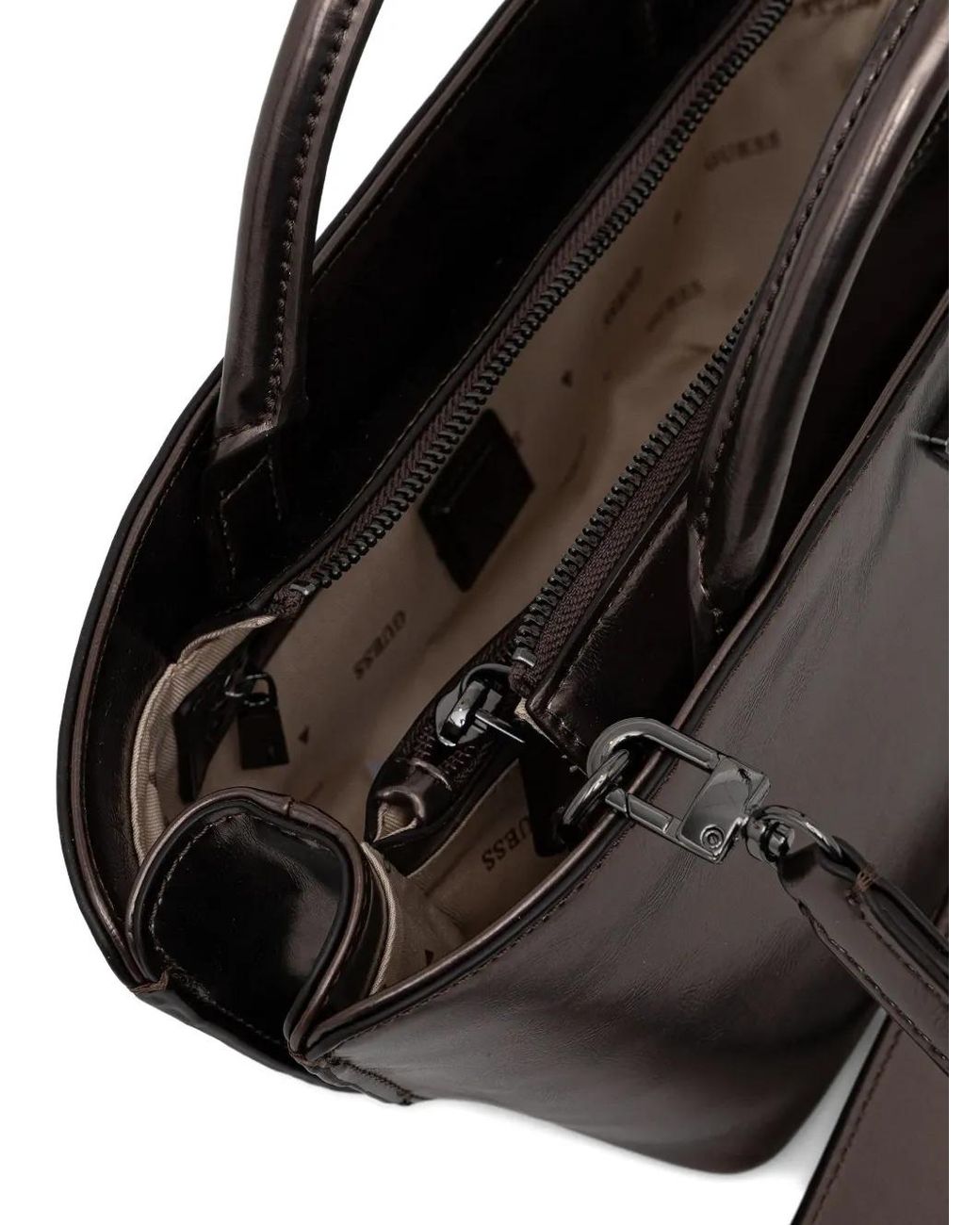 Guess Brown Bolena Charm-Detail Tote Bag