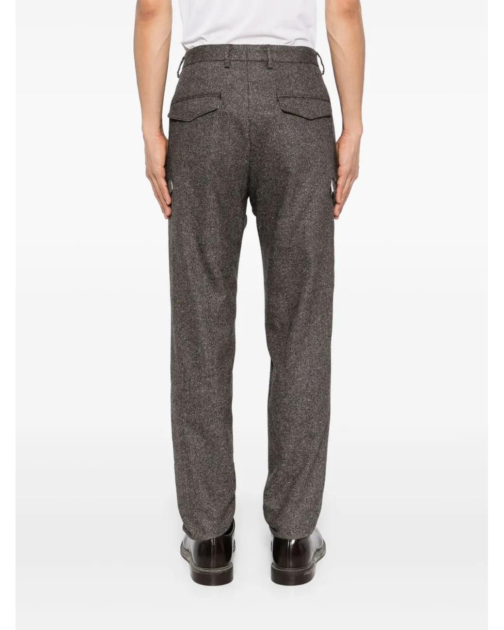 Tagliatore Gray Tapered Pants for men