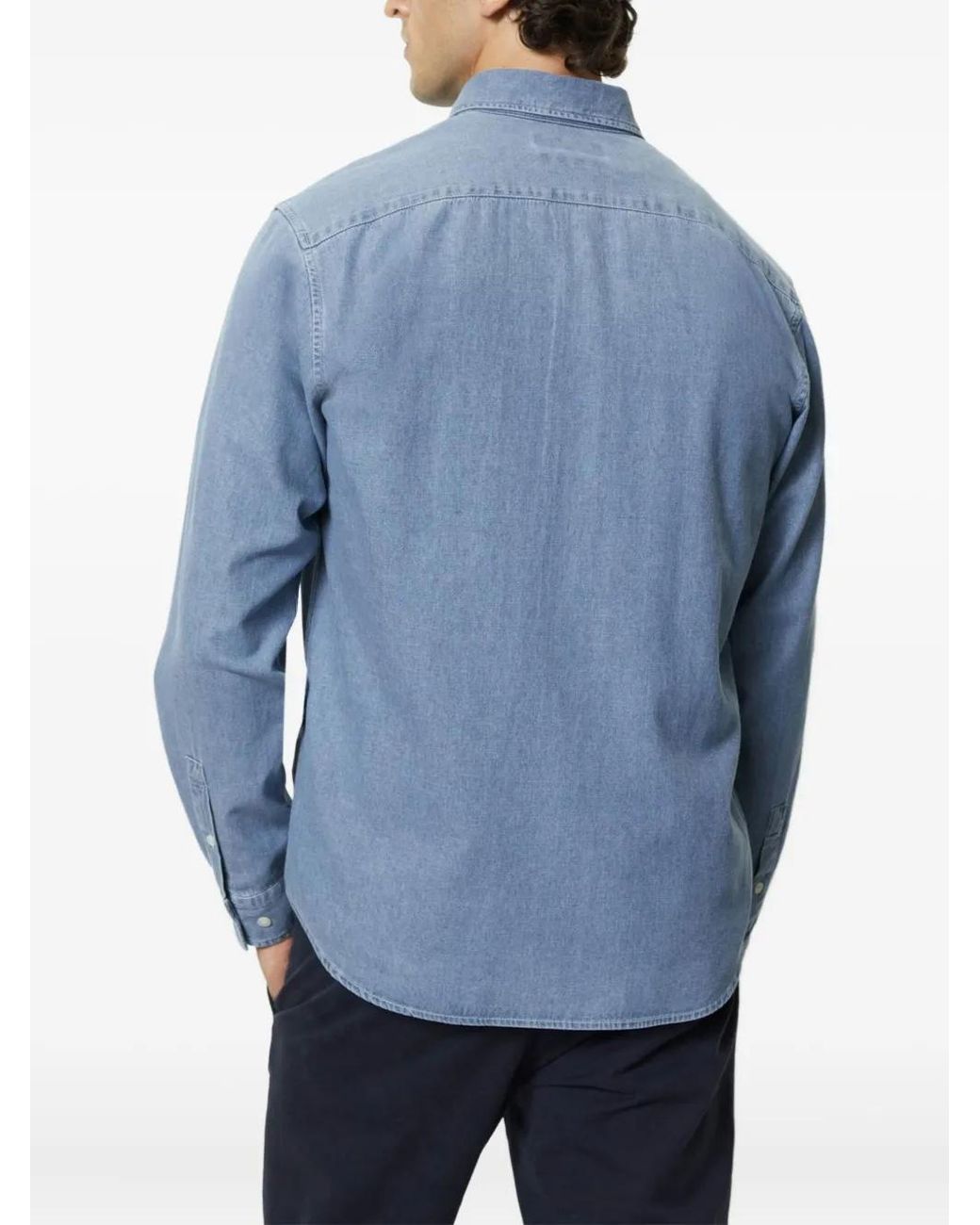 Marc O' Polo Blue Button-Up Chambray Shirt for men